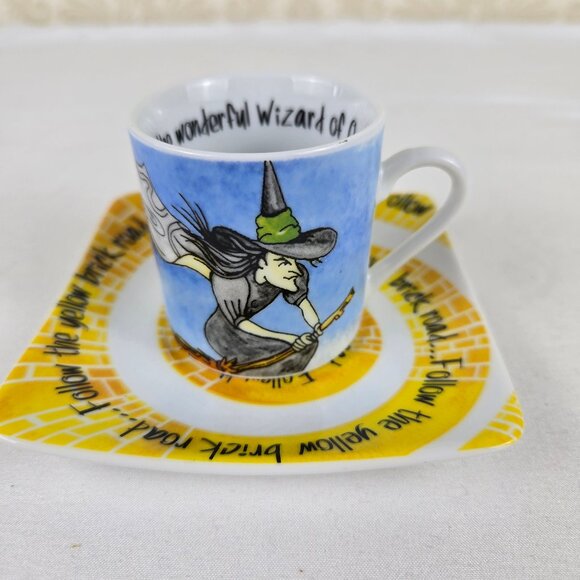 Wizard of Oz Tea Party Set (5) 3 oz Espresso Cups & Saucers Porcelain Orig Box - Picture 10 of 16